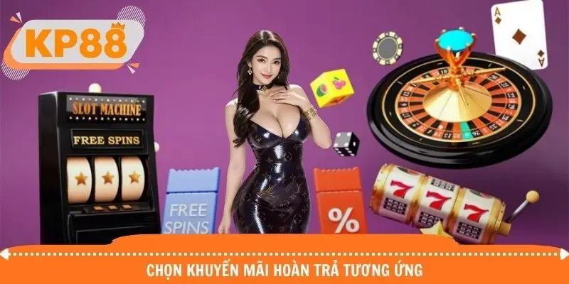 Chọn khuyến mãi hoàn trả tương ứng